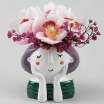 Thoughtful Pink Artificial Iris Blossoms Vase