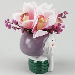 Thoughtful Pink Artificial Iris Blossoms Vase