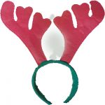 Partysanthe Red Christmas Reindeer Antlers Headband Deer