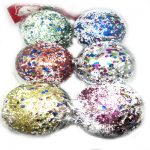 Round Plastic Christmas Hanging Ball Glitters