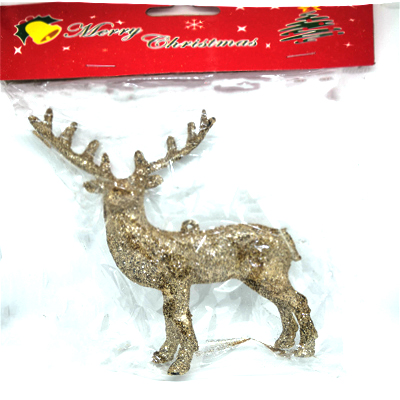 Christmas Gold Glitter Reindeer Ornament
