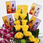 Personalised Yellow Roses Arrangement