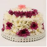 White & Purple Daisy Floral Cake