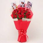 Personalised 15 Red Roses Bouquet