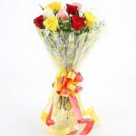 Magical Multicolored Roses Bouquet