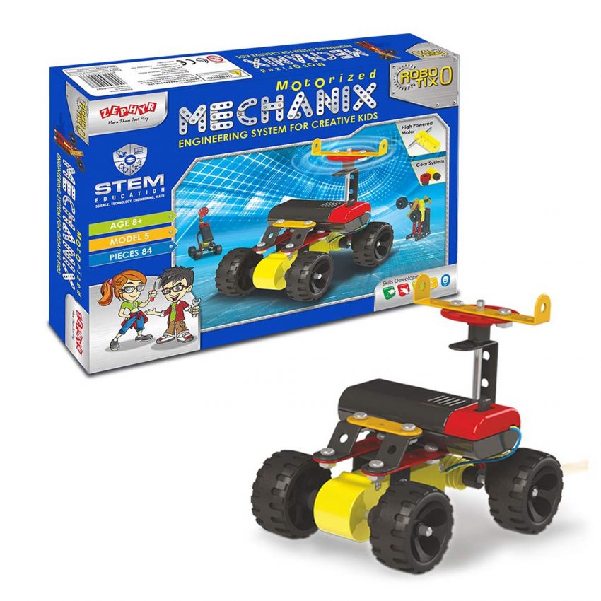 MECHANIX DIY Stem and Steam Education Metal Construction Set (Motors & Gears) for Boys & Girls (Robotix – 0)