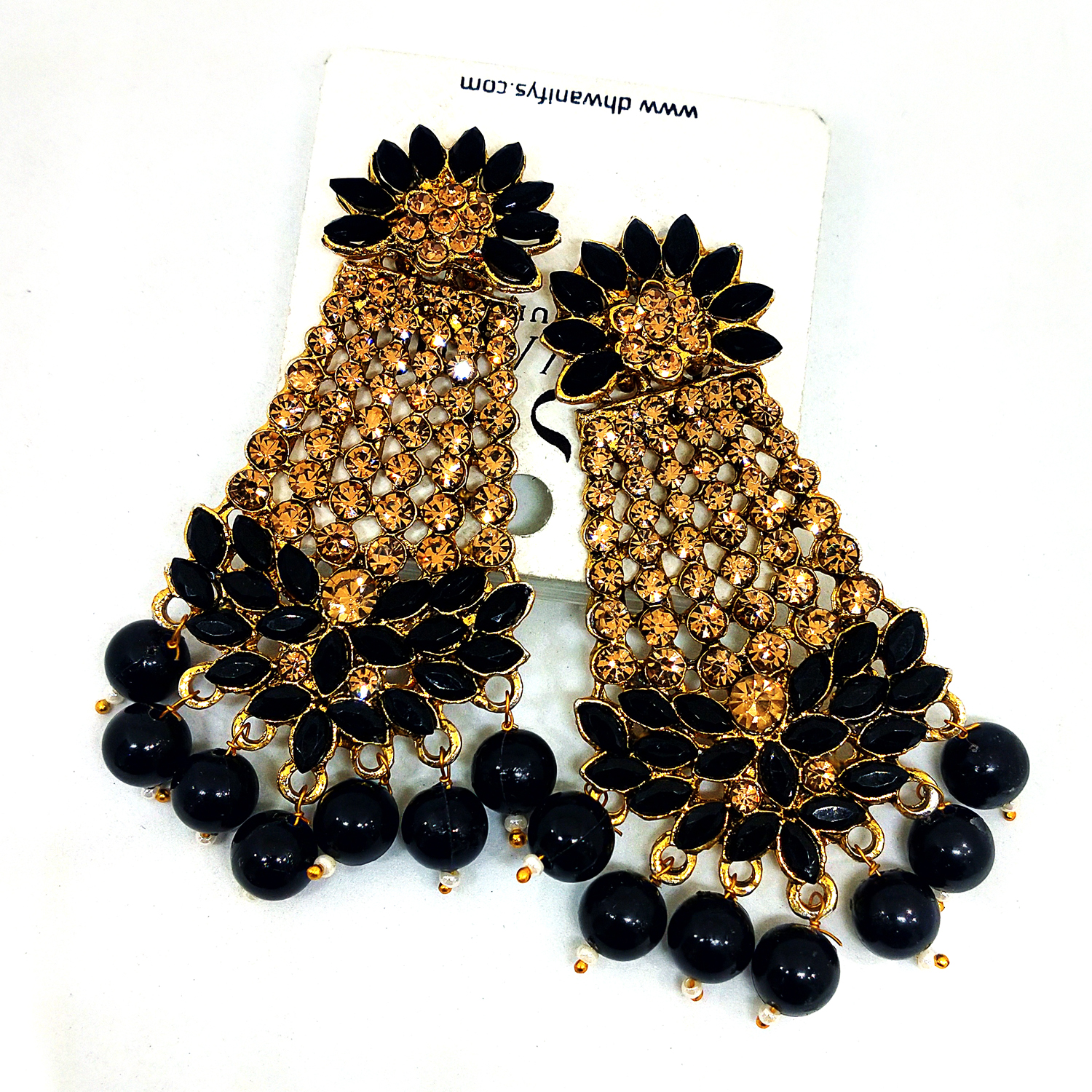 Johar Kamal Bahubali Earrings & Tika Jker_146 | Earrings, Ear chain, Girls  earrings
